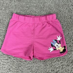 Disney Junior Minnie Mouse Shorts Girls 4T Pink Sweat Graphic Kids Youth